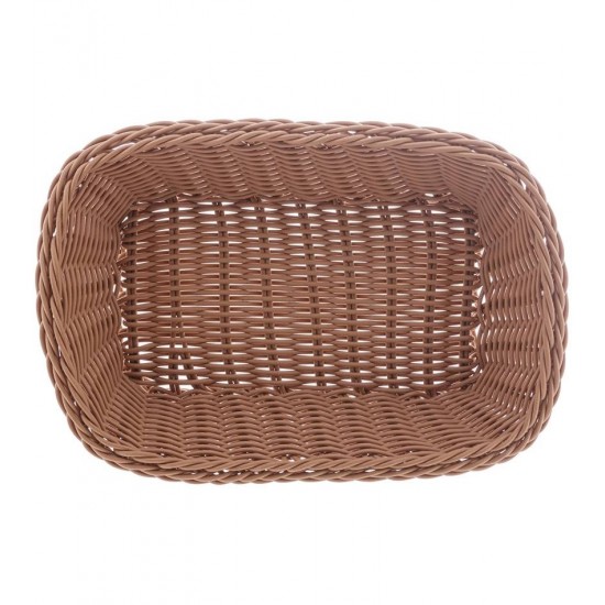 Cesta De 25cm X 18,1cm X 6,8cm Rattan Plástico Retangular
